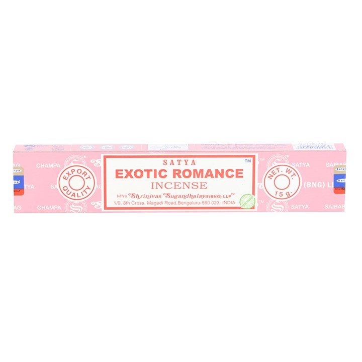 12 Packs of Satya Exotic Romance Incense Sticks - Scents & Gifts UK