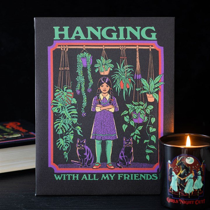 19x25cm Hanging With All My Friends Canvas Plaque by Steven Rhodes - Scents & Gifts UK