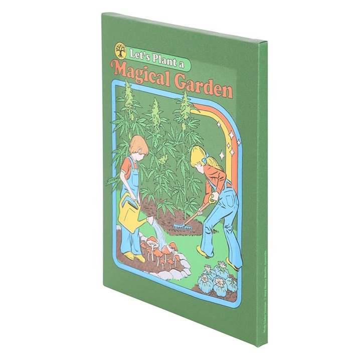 19x25cm Magical Garden Canvas Plaque by Steven Rhodes - Scents & Gifts UK