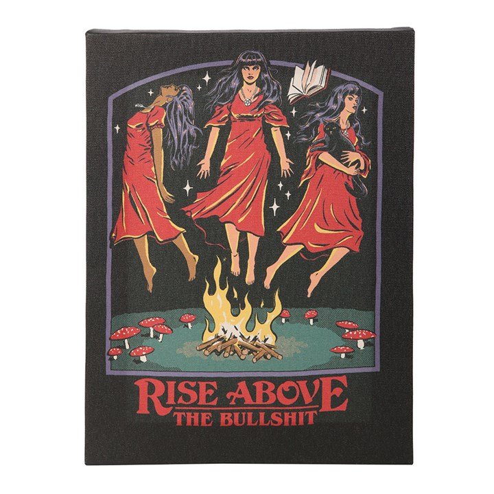 19x25cm Rise Above the Bullshit Canvas Plaque by Steven Rhodes - Scents & Gifts UK