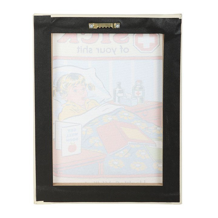 19x25cm Sick Of Your Shit Canvas Plaque by Steven Rhodes - Scents & Gifts UK