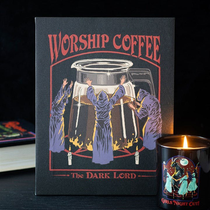 19x25cm Worship Coffee Canvas Plaque by Steven Rhodes - Scents & Gifts UK