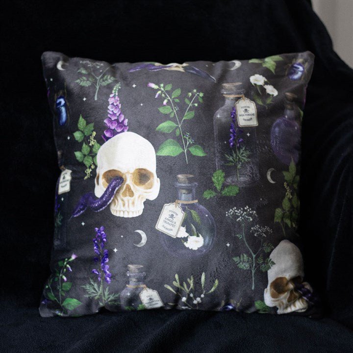 35cm Square Venom & Vines Print Cushion - Scents & Gifts UK