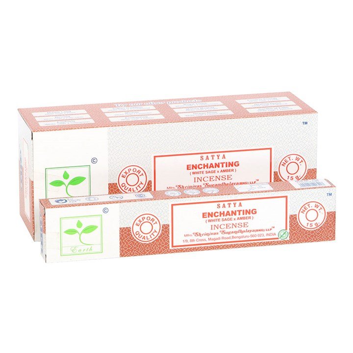 6 Packs of Enchanting Earth Incense by Satya - Scents & Gifts UK