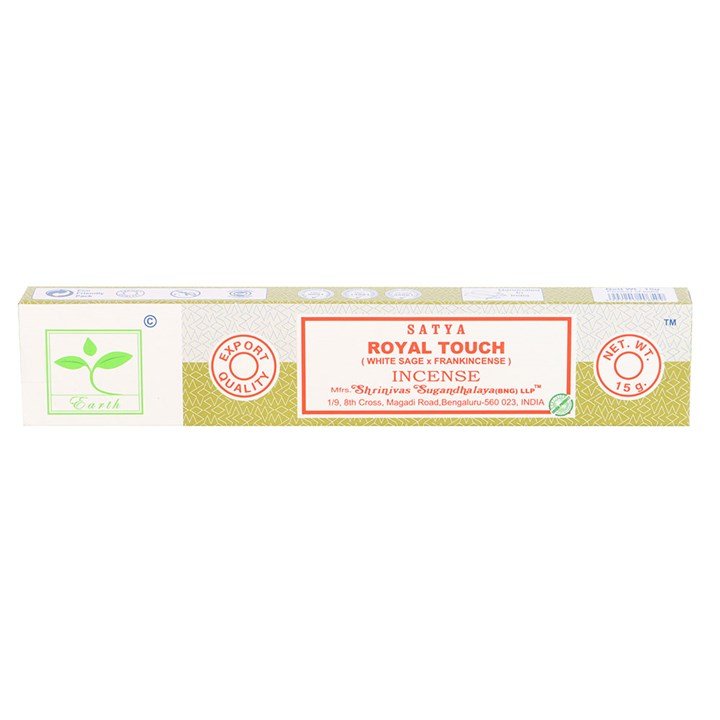 6 Packs of Royal Touch Earth Incense by Satya - Scents & Gifts UK
