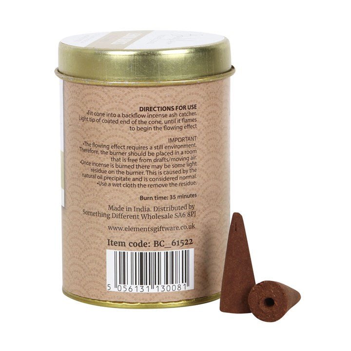 6 Tins of Elements Lemon Grass Jumbo Backflow Cones - Scents & Gifts UK
