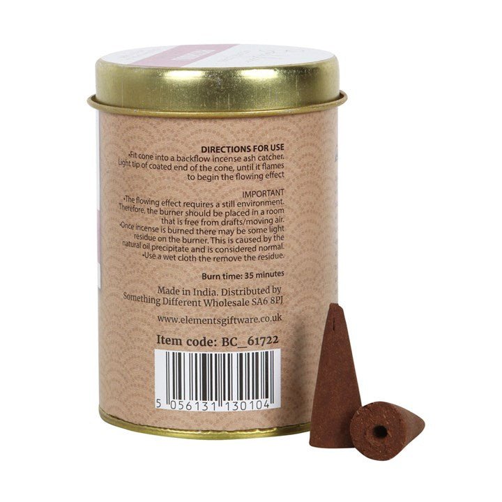 6 Tins of Elements Patchouli Jumbo Backflow Cones - Scents & Gifts UK