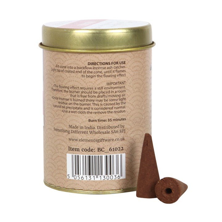 6 Tins of Elements Wild Rose Jumbo Backflow Cones - Scents & Gifts UK
