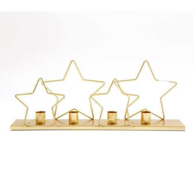 39cm Gold Star Candle Holder