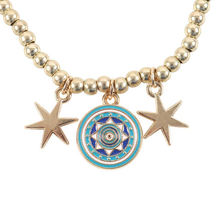 All Seeing Eye Beaded Charm Bracelet - Scents & Gifts UK