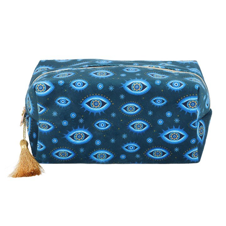 All Seeing Eye Print Velvet Makeup Bag - Scents & Gifts UK