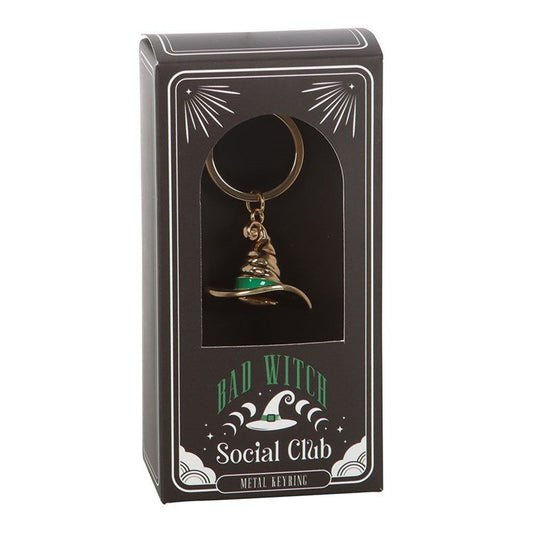 Bad Witch Alloy Witch Hat Keyring - Scents & Gifts UK