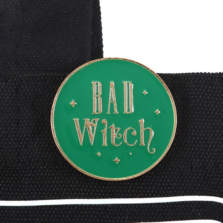 Bad Witch Social Club Polycotton Tote Bag with Pin Badge - Scents & Gifts UK