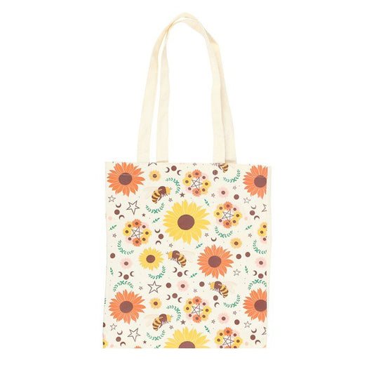 Bee Radiant Print Polycotton Tote Bag - Scents & Gifts UK