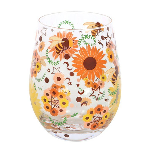 Bee Radiant Print Stemless Glass - Scents & Gifts UK