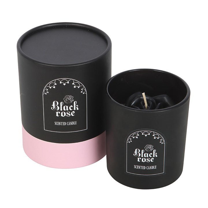 Black Rose Candle with 3D Roses - Scents & Gifts UK
