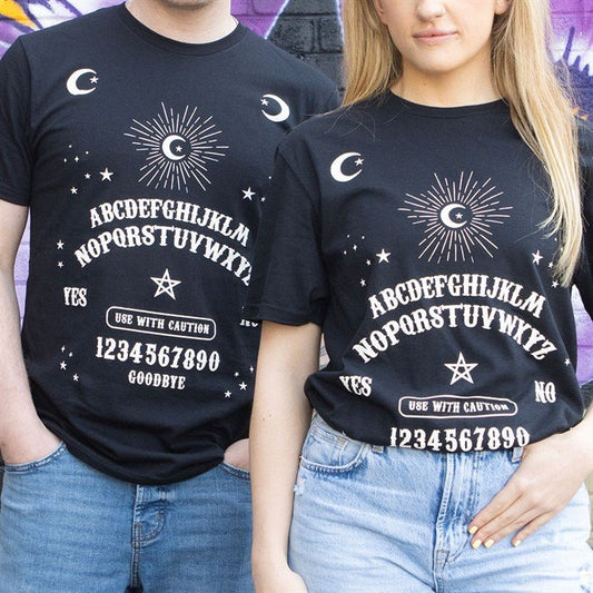 Black Talking Board Unisex T-shirt Size XXL - Scents & Gifts UK