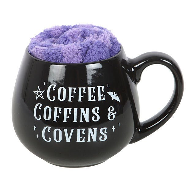 Coffee, Coffins & Covens Mug and Socks Set - Scents & Gifts UK