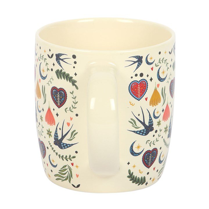 Cream Midnight Bloom Print Mug - Scents & Gifts UK