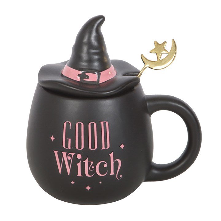 Good Witch Lidded Mug with Spoon - Scents & Gifts UK