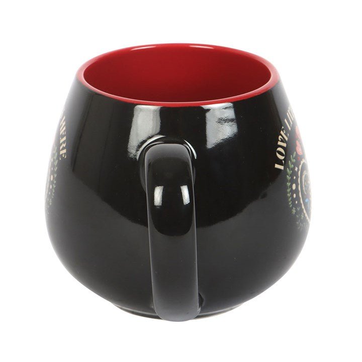 Love Lives Here Folk Heart Rounded Mug - Scents & Gifts UK