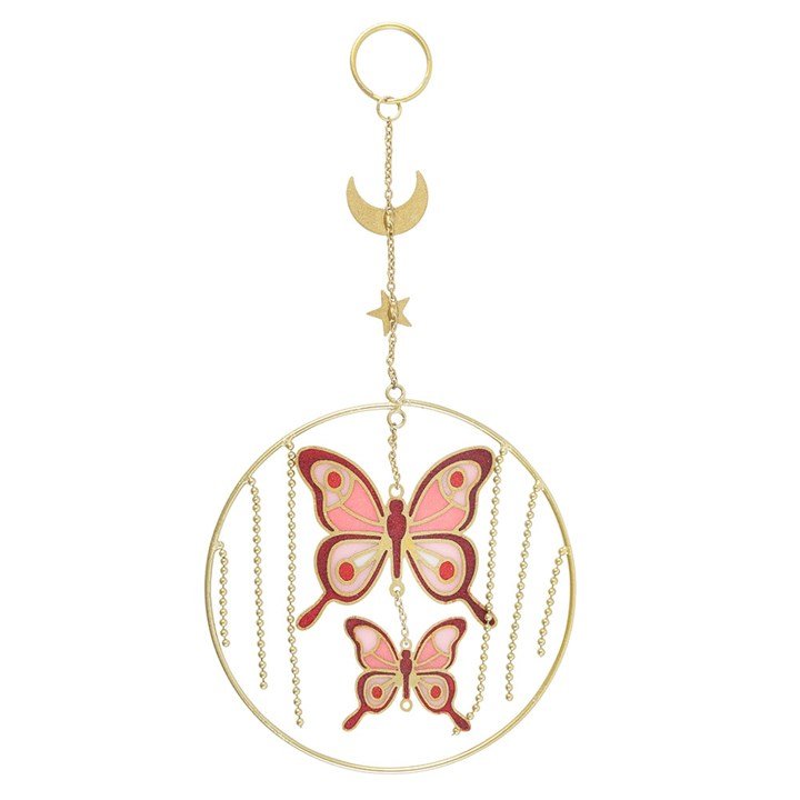 Pink Butterfly Hanging Decoration - Scents & Gifts UK