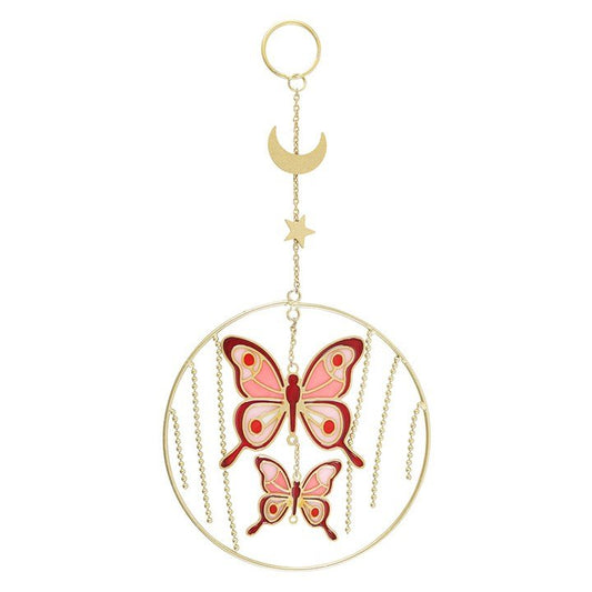Pink Butterfly Hanging Decoration - Scents & Gifts UK