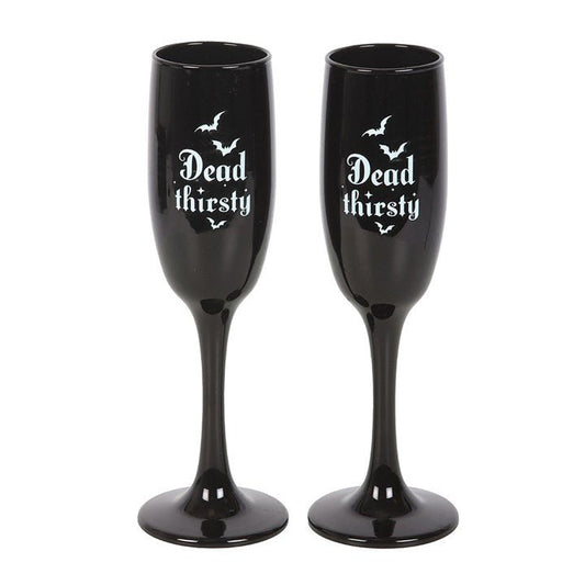 Set of 2 Dead Thirsty Champagne Flutes - Scents & Gifts UK