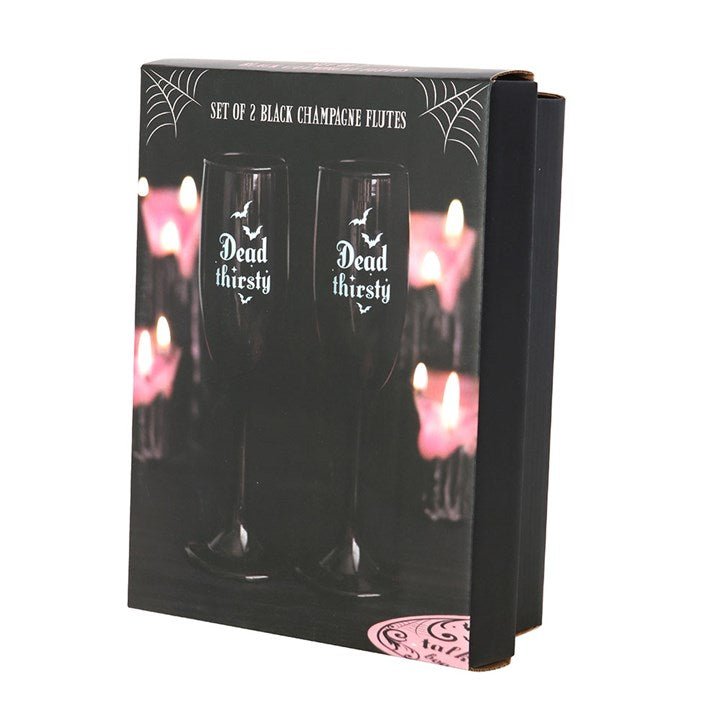 Set of 2 Dead Thirsty Champagne Flutes - Scents & Gifts UK