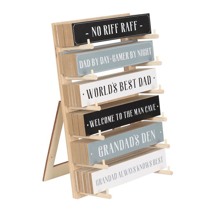 Set of 36 Block Signs for Him on Display - Scents & Gifts UK