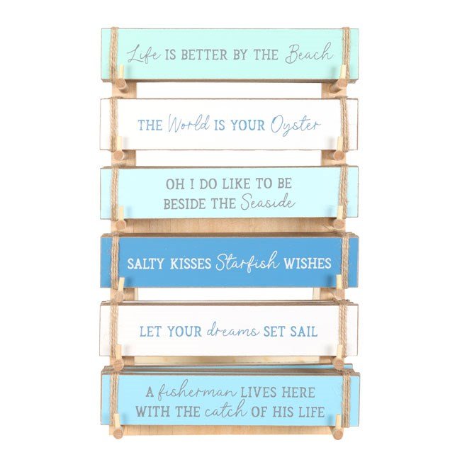 Set of 36 Nautical Block Signs on Display - Scents & Gifts UK