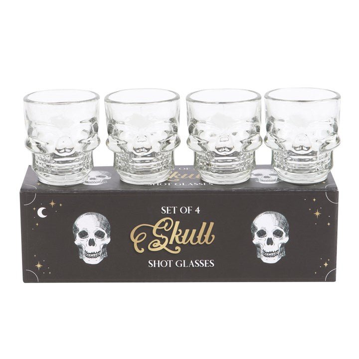 Set of 4 Skull Shot Glasses Set - Scents & Gifts UK