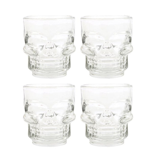 Set of 4 Skull Shot Glasses Set - Scents & Gifts UK
