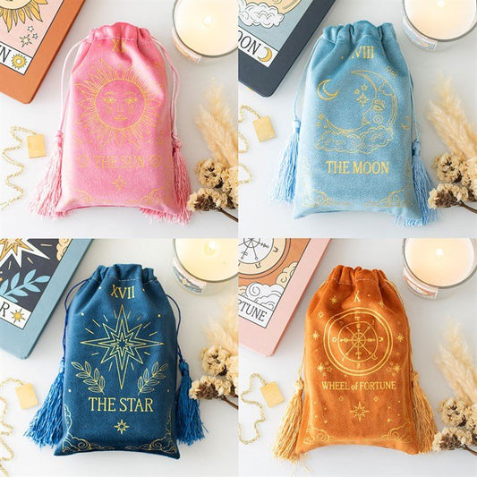 Set of 4 Tarot Velvet Drawstring Bags - Scents & Gifts UK