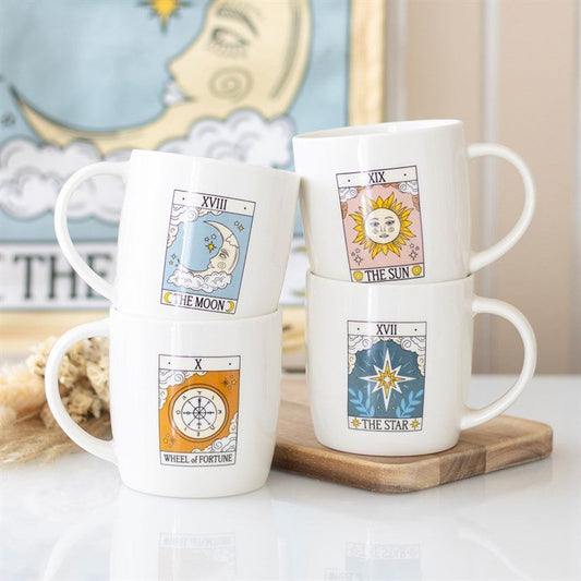 Set of 4 Vintage Tarot Mugs - Scents & Gifts UK