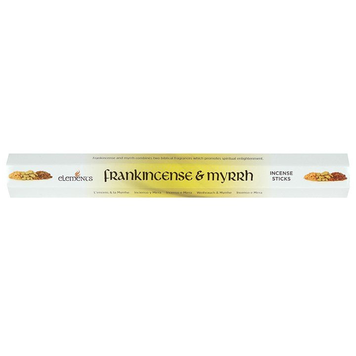 Set of 6 Packets of Elements Frankincense and Myrrh Incense Sticks - Scents & Gifts UK