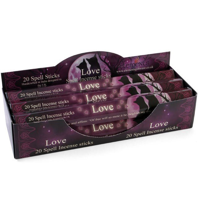 Set of 6 Packets of Love Spell Incense Sticks by Lisa Parker - Scents & Gifts UK