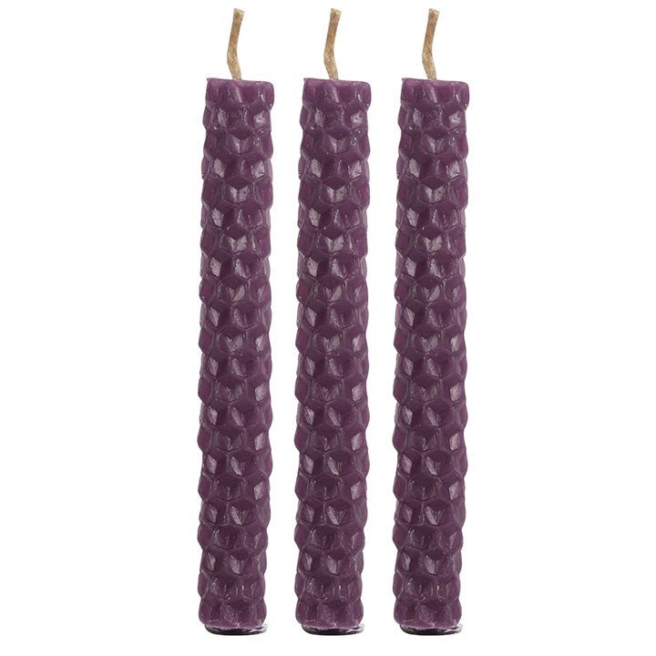 Set of 6 Purple Beeswax Spell Candles - Scents & Gifts UK