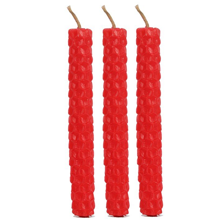 Set of 6 Red Beeswax Spell Candles - Scents & Gifts UK