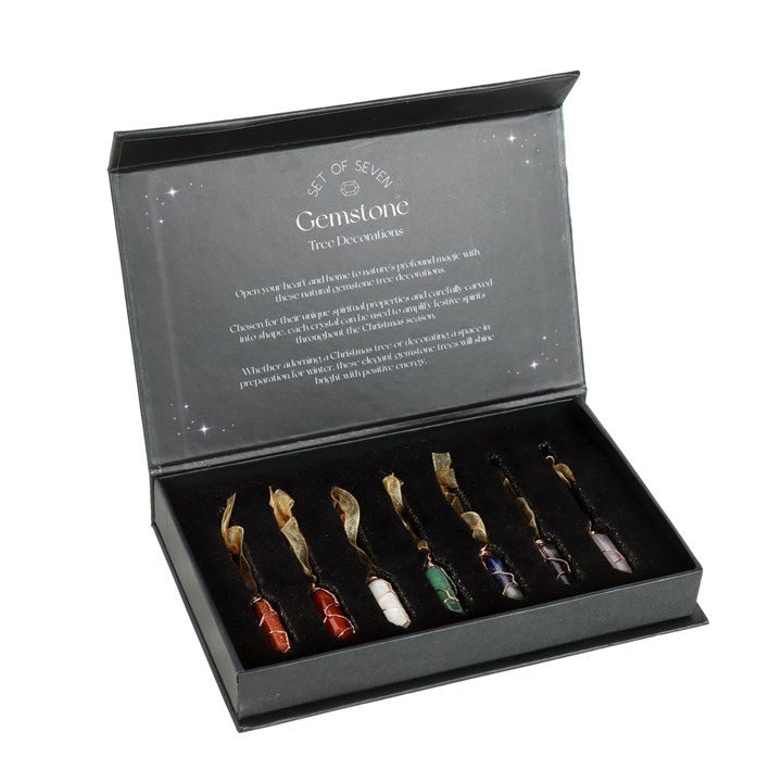 Set of 7 Hanging Crystal Tree Decorations - Scents & Gifts UK