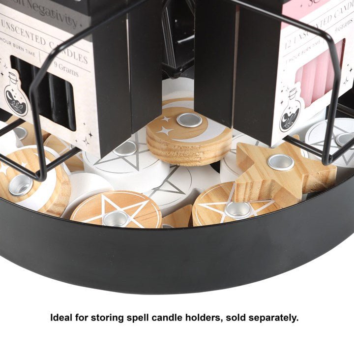 Set of 72 Herbal Magick Spell Candles on Tabletop Spinner Display - Scents & Gifts UK