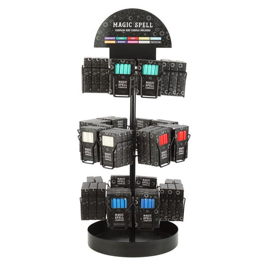 Set of 72 Magic Spell Candles on Tabletop Spinner Display - Scents & Gifts UK