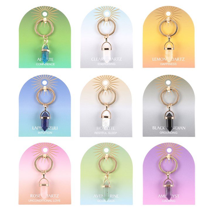 Set of 9 Crystal Keyrings - Scents & Gifts UK