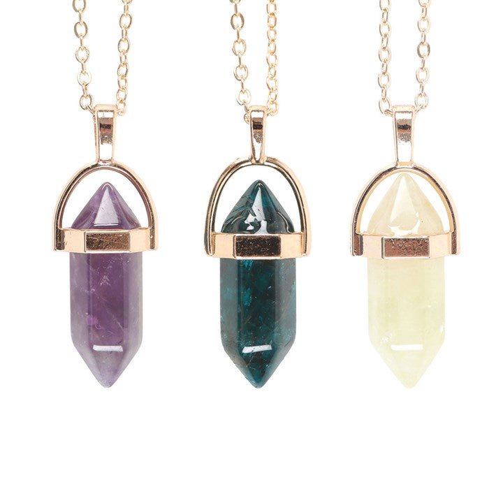 Set of 9 Crystal Pendant Necklaces - Scents & Gifts UK