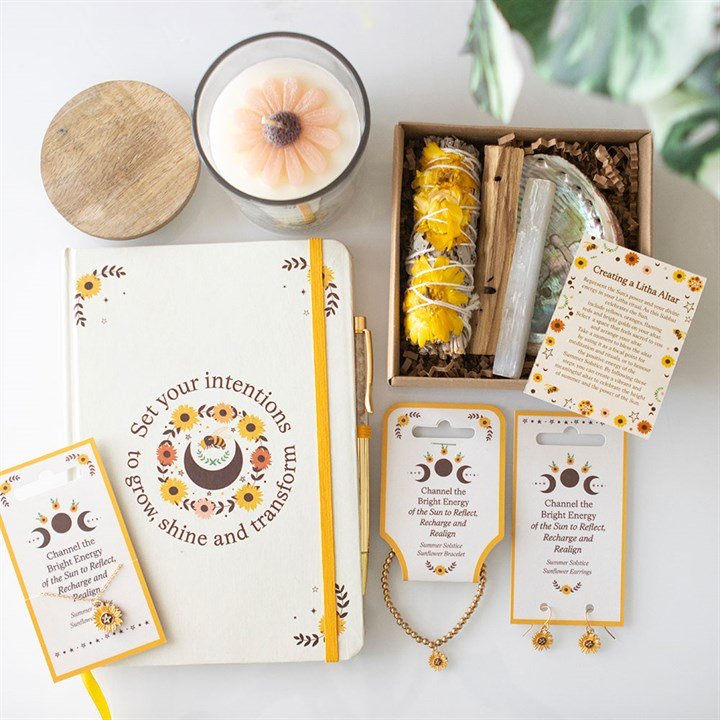 Set Your Intentions Journal with Citrine Pen - Scents & Gifts UK