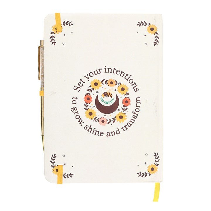 Set Your Intentions Journal with Citrine Pen - Scents & Gifts UK