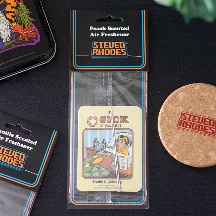 Sick of Your Shit Peach Air Freshener by Steven Rhodes - Scents & Gifts UK