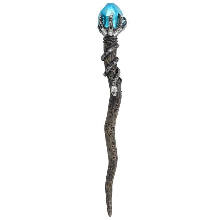 Silver Claw Wand with Blue Gem - Scents & Gifts UK