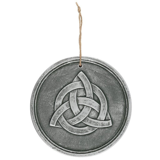 Silver Effect Terracotta Triquetra Plaque - Scents & Gifts UK
