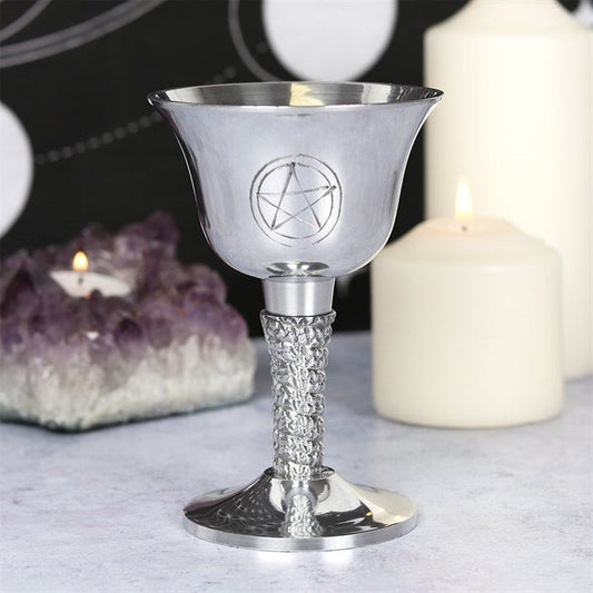 Silver Metal Pentagram Chalice - Scents & Gifts UK